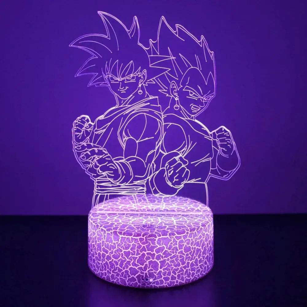 Dragon Ball Z Anime Acrylic LED Figure Lamp, Goku Vegeta Gohan Figurines Night Light - ToylandEU