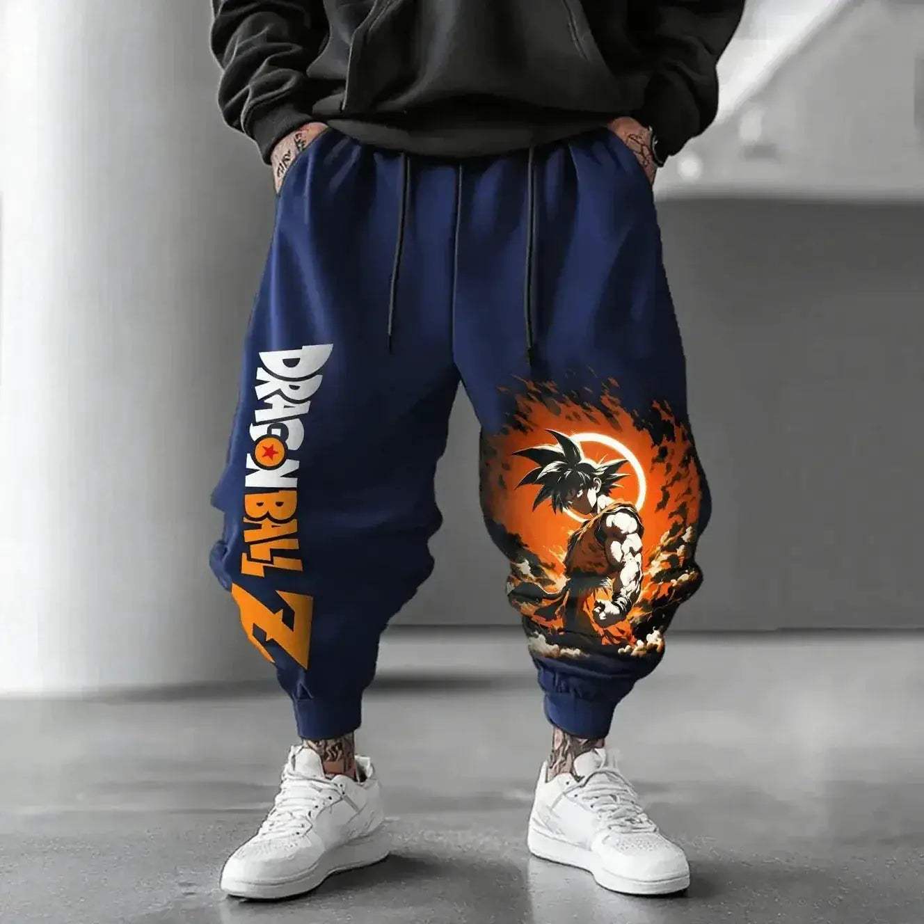 Dragon Ball Z Anime Graphic Joggers With Loose Fit Streetwear - ToylandEU