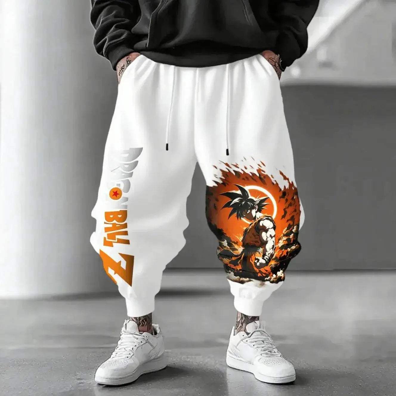 Dragon Ball Z Anime Graphic Joggers With Loose Fit Streetwear - ToylandEU