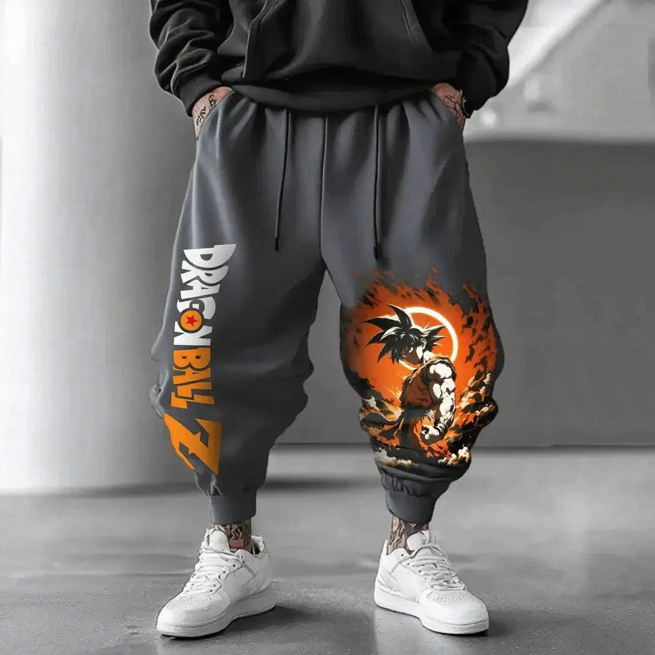 Dragon Ball Z Anime Graphic Joggers With Loose Fit Streetwear - ToylandEU