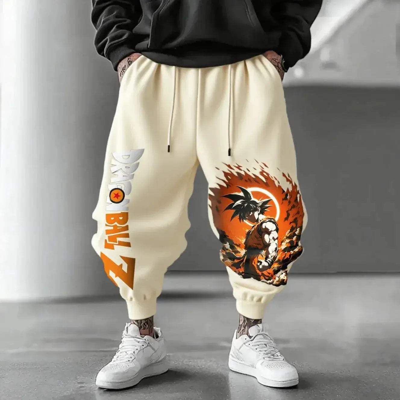 Dragon Ball Z Anime Graphic Joggers With Loose Fit Streetwear - ToylandEU