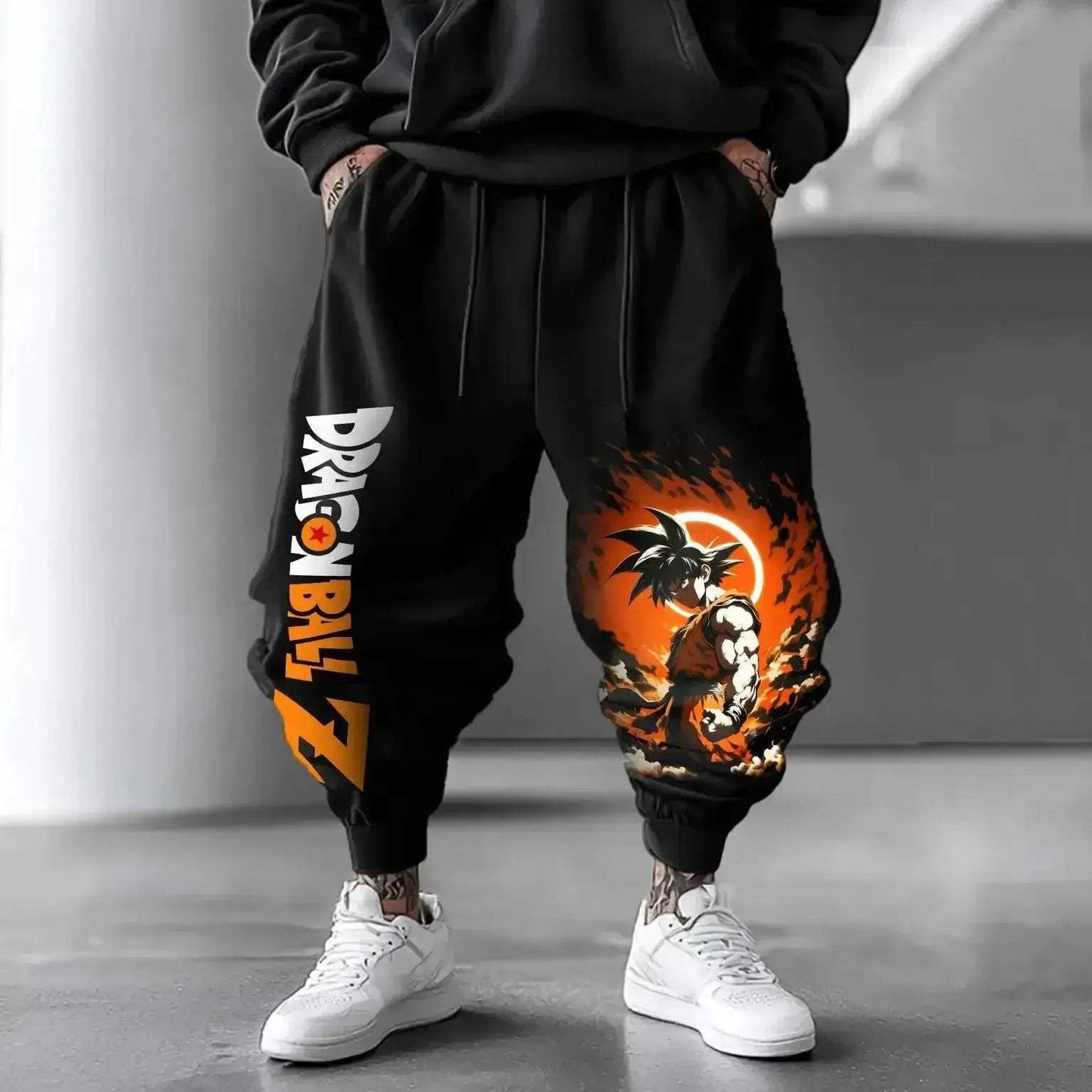 Dragon Ball Z Anime Graphic Joggers With Loose Fit Streetwear - ToylandEU