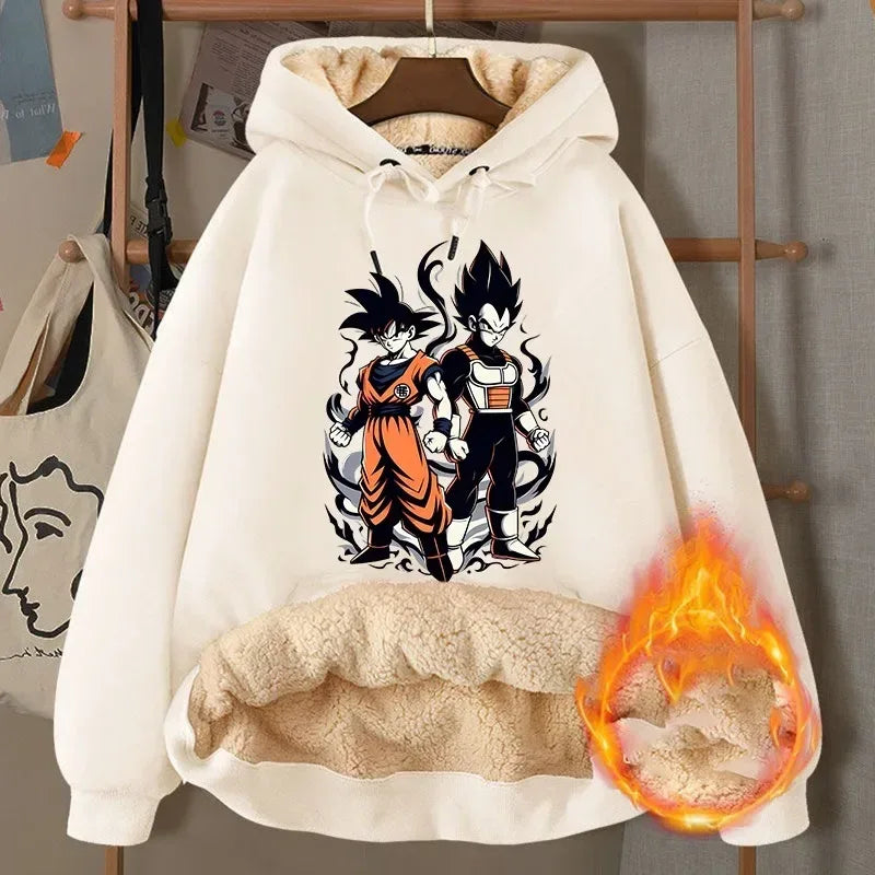 Dragon Ball Z Fleece Lined Hoodie Goku Winter Warmth - ToylandEU
