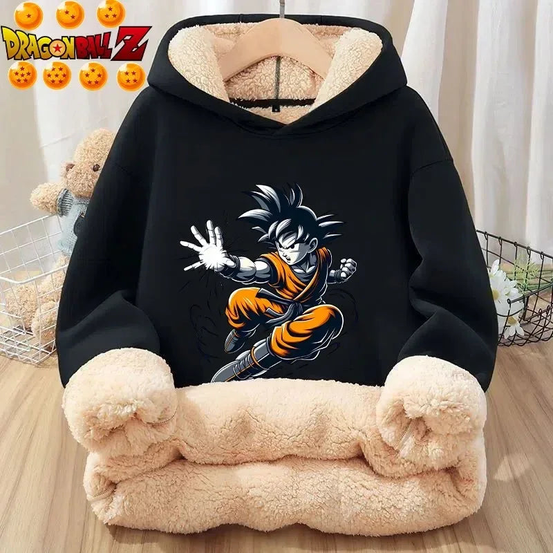 Dragon Ball Z Fleece Lined Hoodie Goku Winter Warmth - ToylandEU
