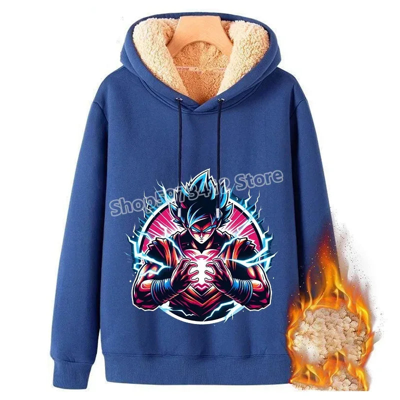 Dragon Ball Z Fleece Lined Hoodie Goku Winter Warmth - ToylandEU