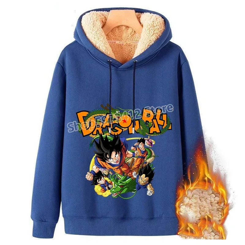 Dragon Ball Z Fleece Lined Hoodie Goku Winter Warmth - ToylandEU