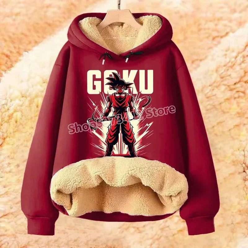 Dragon Ball Z Fleece Lined Hoodie Goku Winter Warmth - ToylandEU