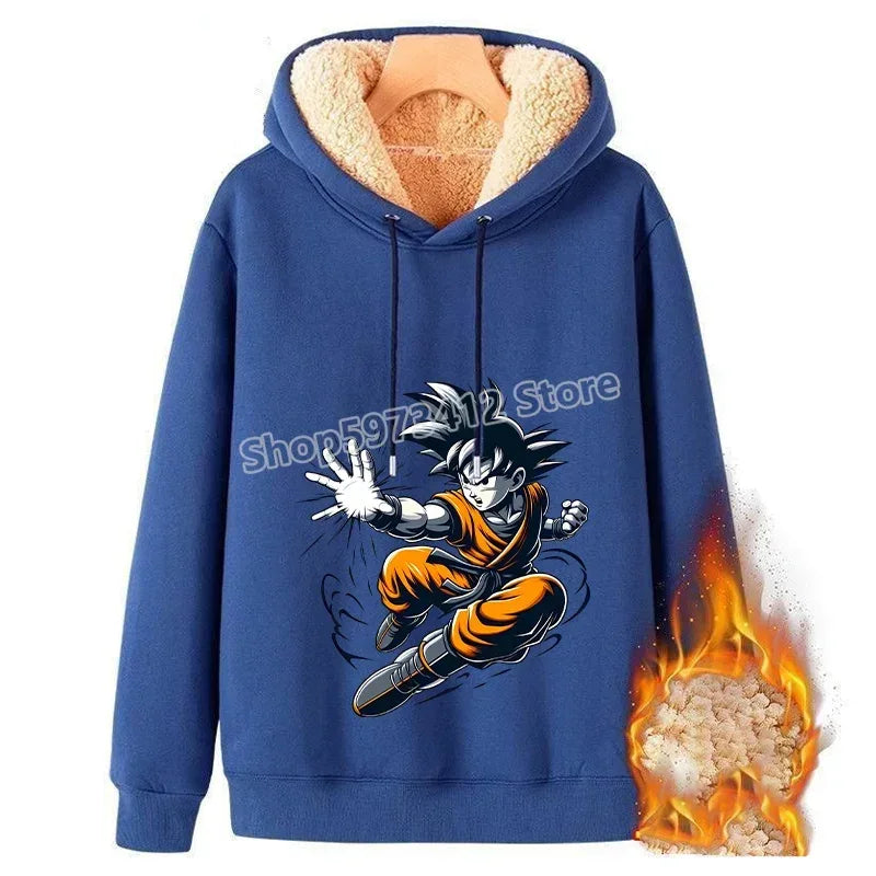 Dragon Ball Z Fleece Lined Hoodie Goku Winter Warmth - ToylandEU