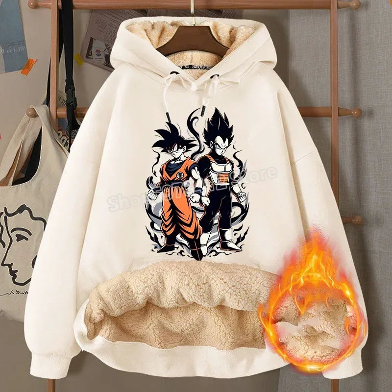 Dragon Ball Z Fleece Lined Hoodie Goku Winter Warmth - ToylandEU