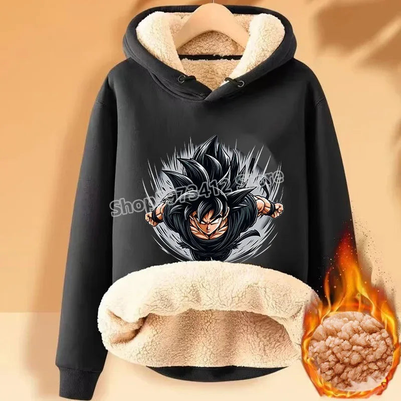 Dragon Ball Z Fleece Lined Hoodie Goku Winter Warmth - ToylandEU