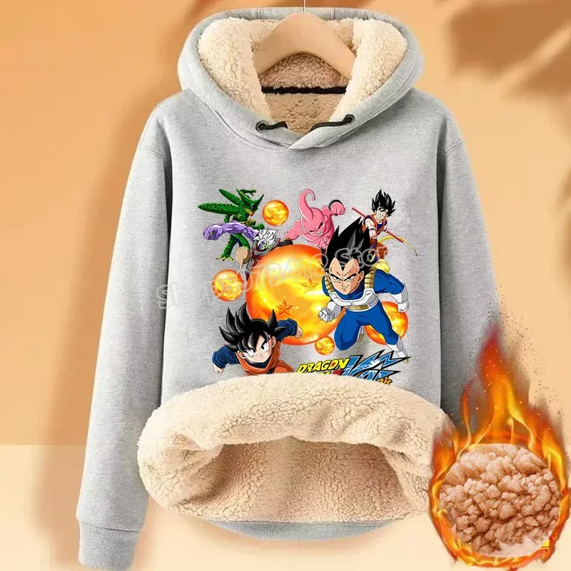Dragon Ball Z Fleece Lined Hoodie Goku Winter Warmth - ToylandEU