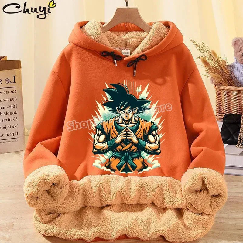 Dragon Ball Z Fleece Lined Hoodie Goku Winter Warmth - ToylandEU