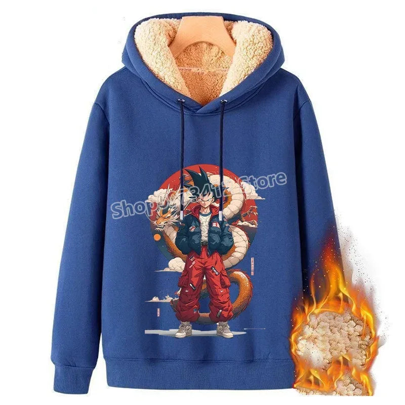 Dragon Ball Z Fleece Lined Hoodie Goku Winter Warmth - ToylandEU