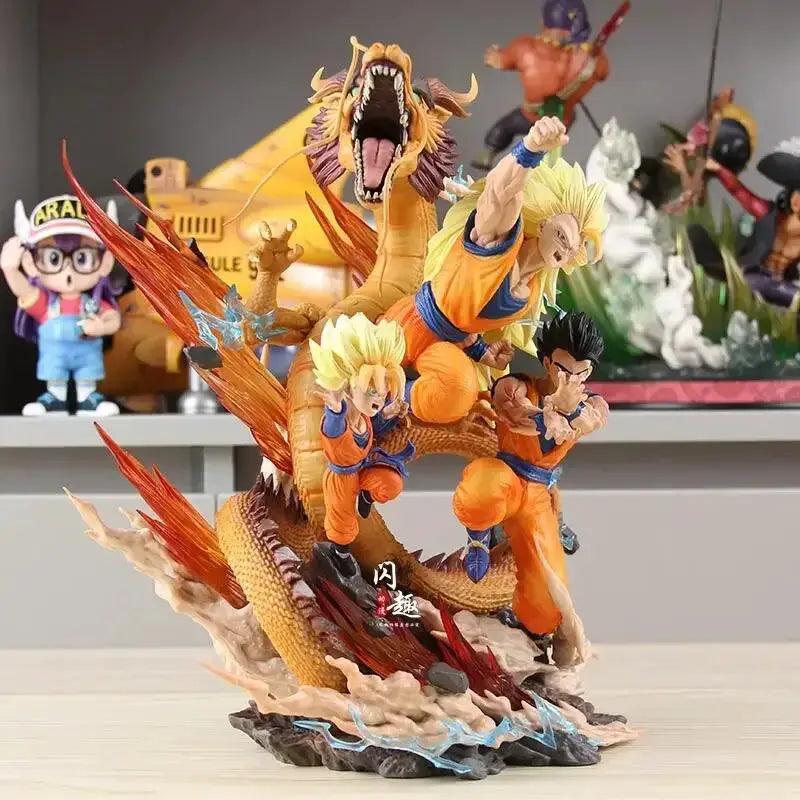  Dragon Ball Z Goku Gohan Goten Anime Figure, Super Saiyan 3 Ultimate Figurine Form 28 CM -  ToylandEU™