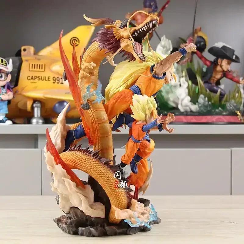  Dragon Ball Z Goku Gohan Goten Anime Figure, Super Saiyan 3 Ultimate Figurine Form 28 CM -  ToylandEU™