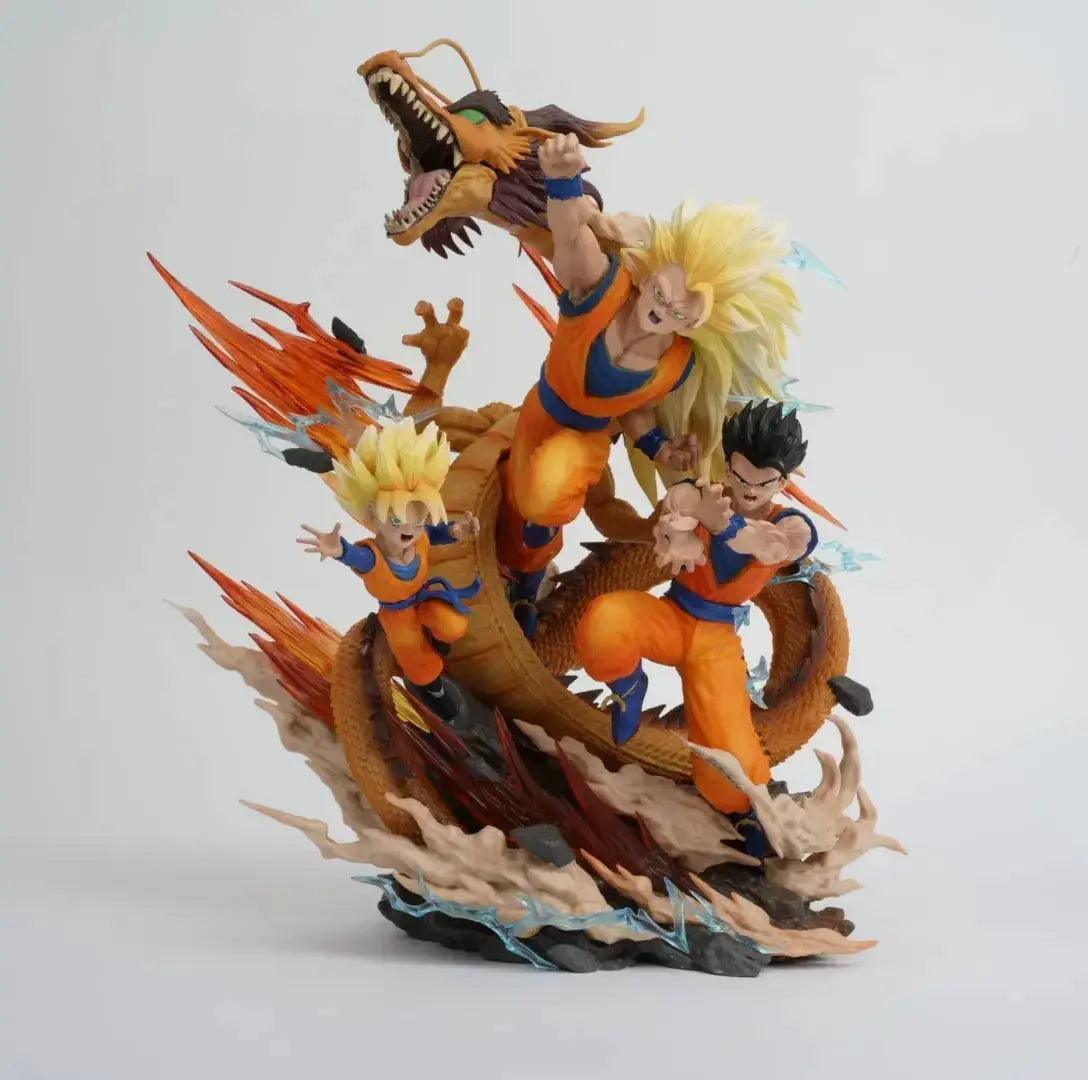  Dragon Ball Z Goku Gohan Goten Anime Figure, Super Saiyan 3 Ultimate Figurine Form 28 CM -  ToylandEU™