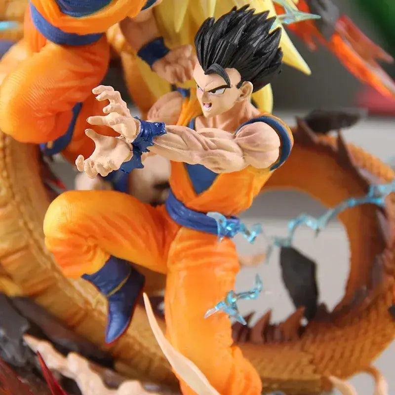  Dragon Ball Z Goku Gohan Goten Anime Figure, Super Saiyan 3 Ultimate Figurine Form 28 CM -  ToylandEU™