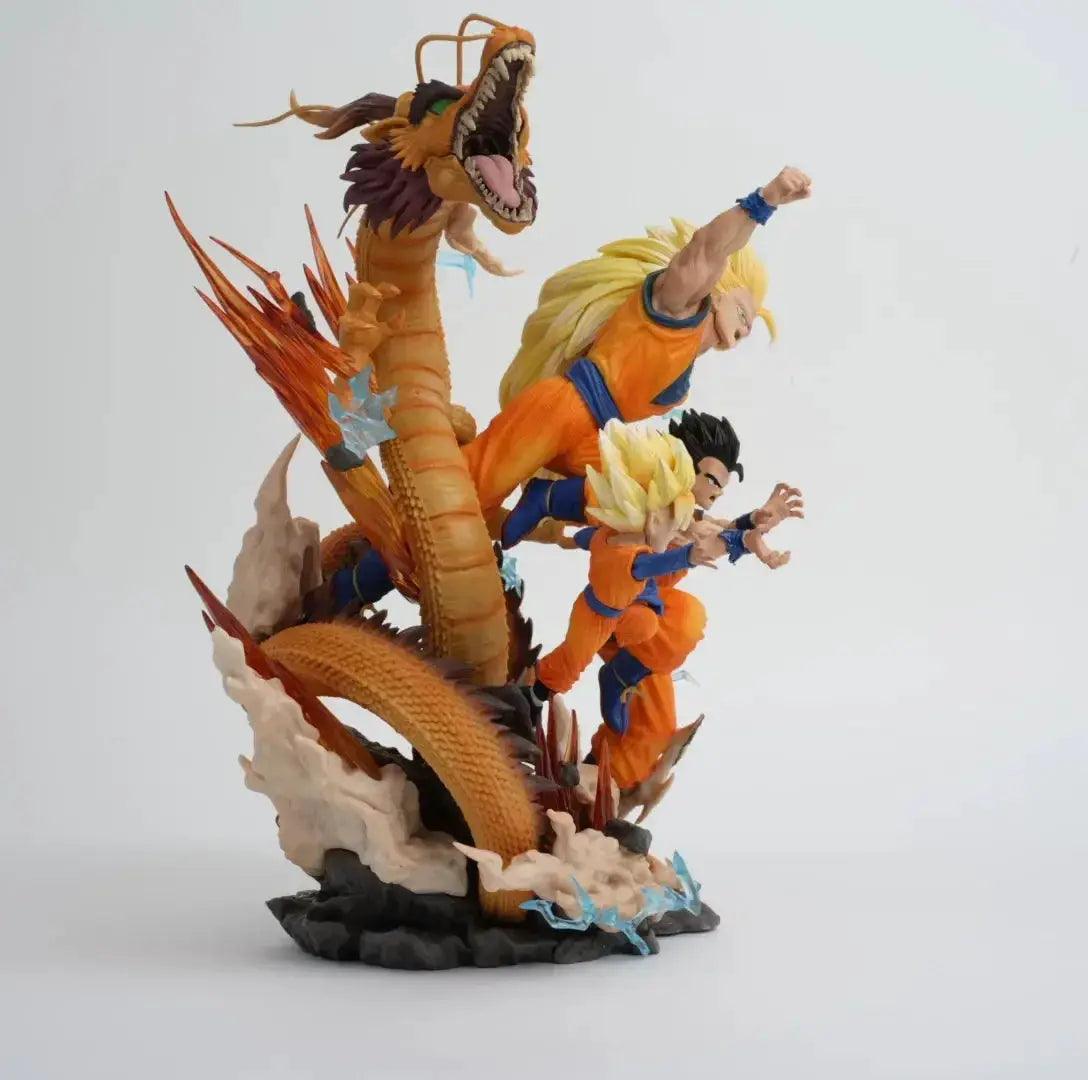  Dragon Ball Z Goku Gohan Goten Anime Figure, Super Saiyan 3 Ultimate Figurine Form 28 CM -  ToylandEU™