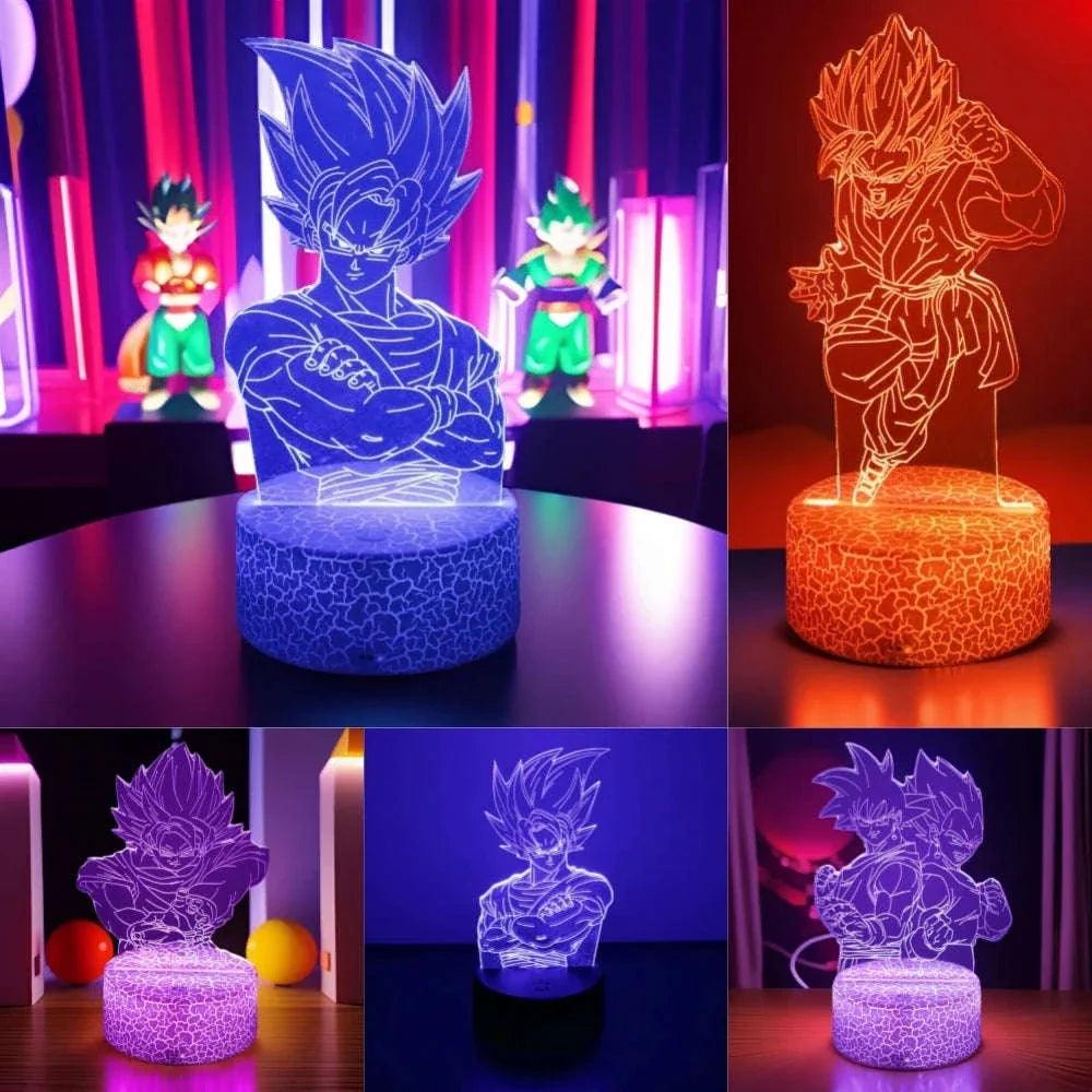 Dragon Ball Z LED Figure Lamp Goku Vegeta Night Light