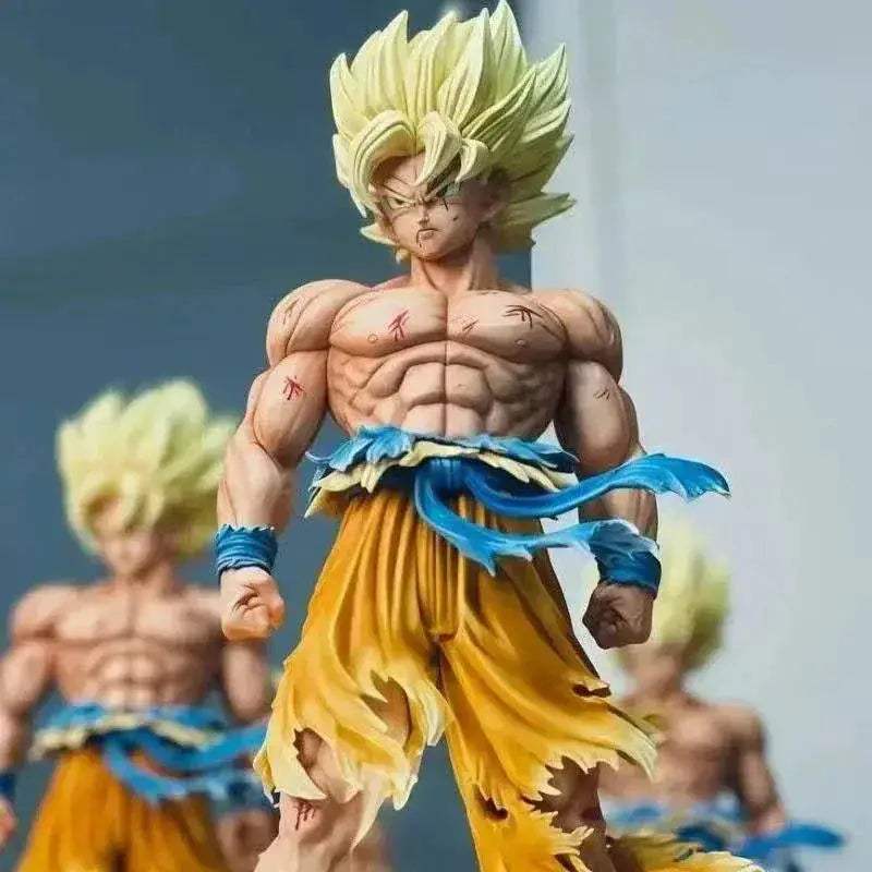 Dragon Ball Z Super Saiyan Son Goku Figure LED SSJ Action Figurines Collection 34 CM - ToylandEU