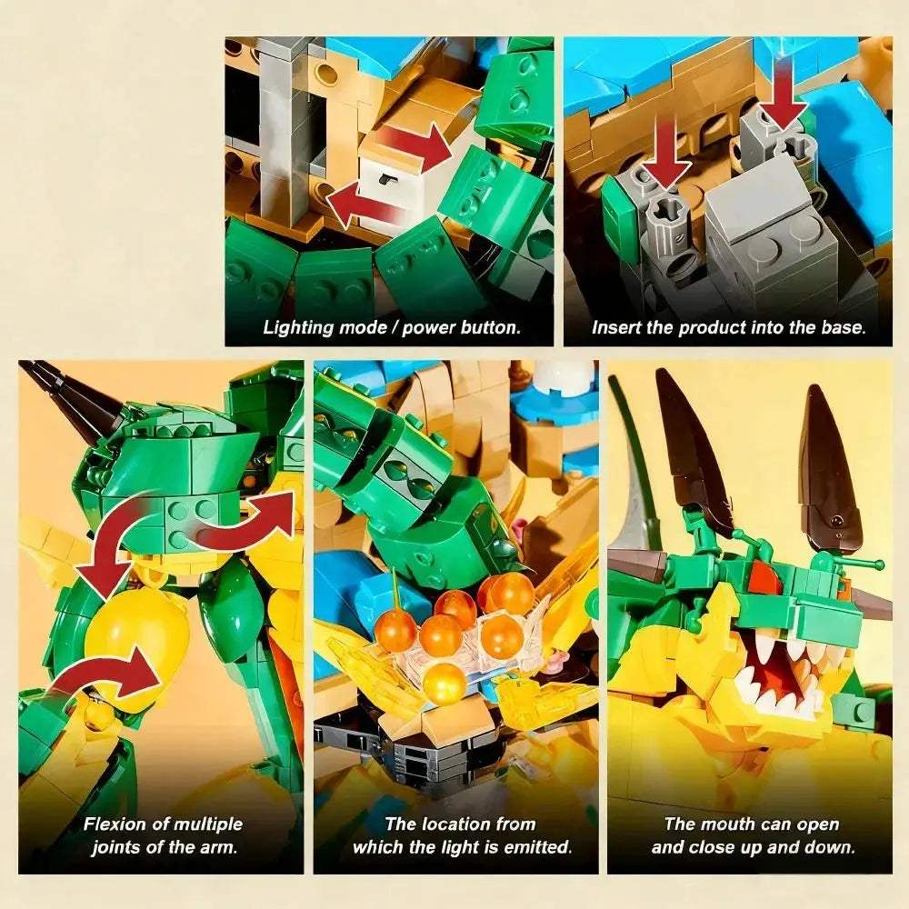 Dragon Building Block Set 1907 Pieces Collectible Desktop Decor - ToylandEU