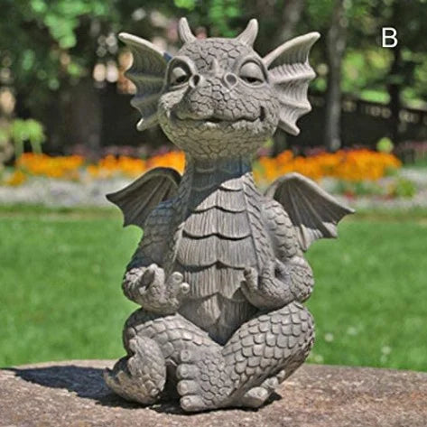 Dragon Garden Statue | LED Resin Decor | Toylandeu™