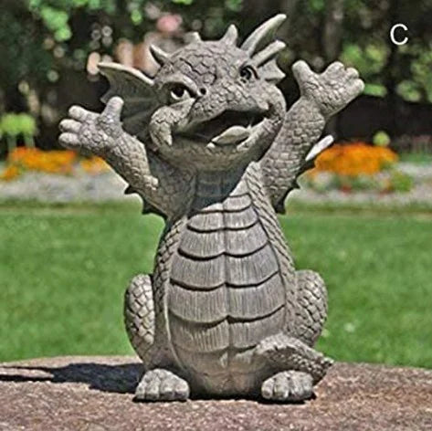 Dragon Garden Statue | LED Resin Decor | Toylandeu™