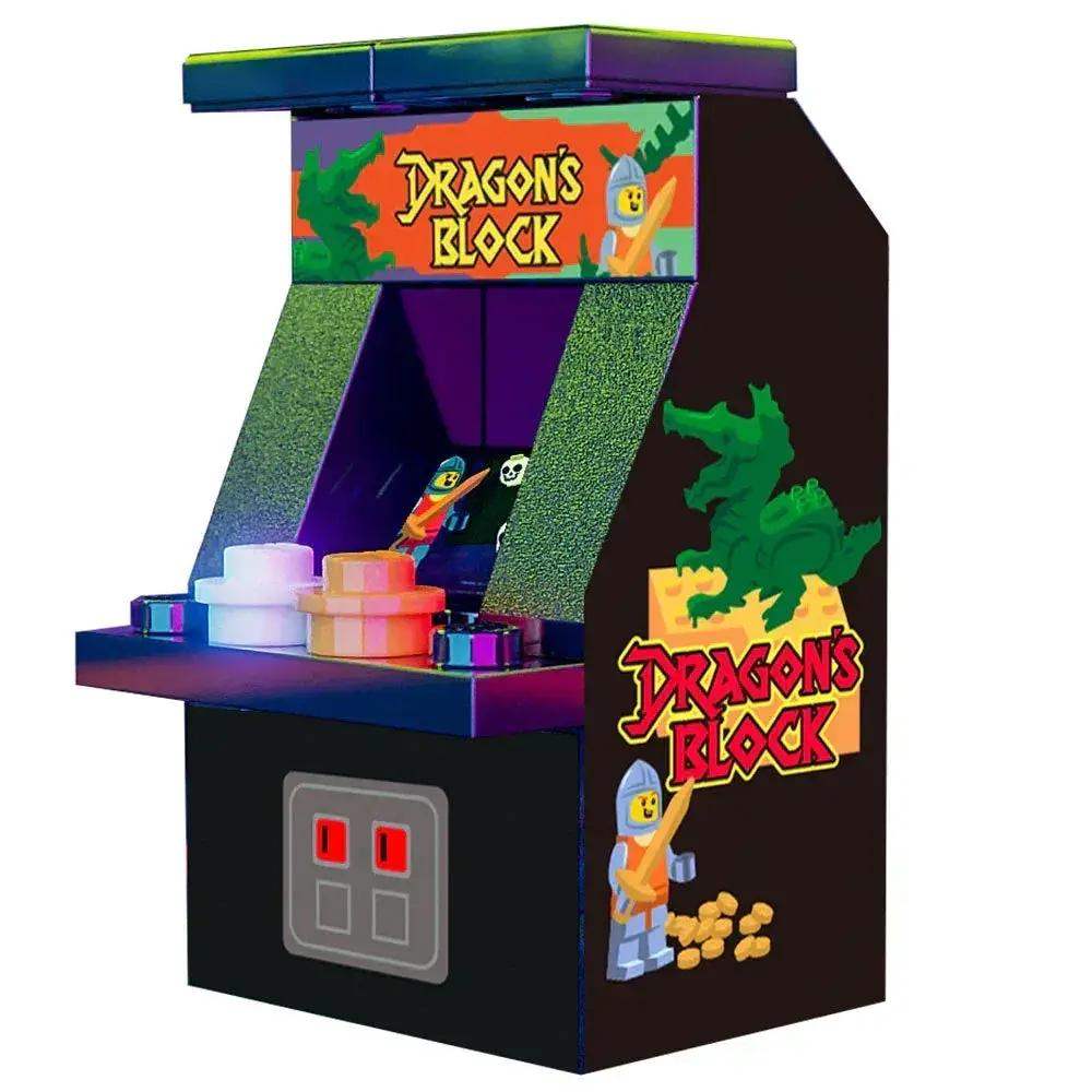 Dragon's Block Arcade Machine Toy Building Kit made using LEGO parts - B3 Customs - ToylandEU
