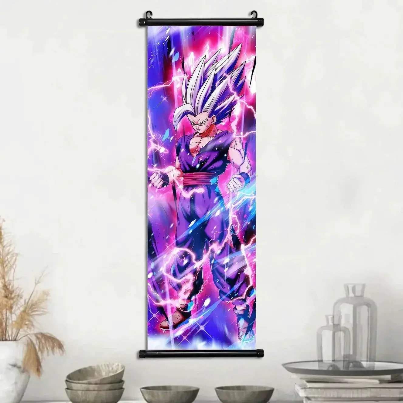Dragon Ball Super Posters, Anime Wall Artwork Ultra Instinct Goku Vegeta Canvas Super Saiyan Hanging Scrolls Home Room Decor - CLOUDANIMESTUDIO