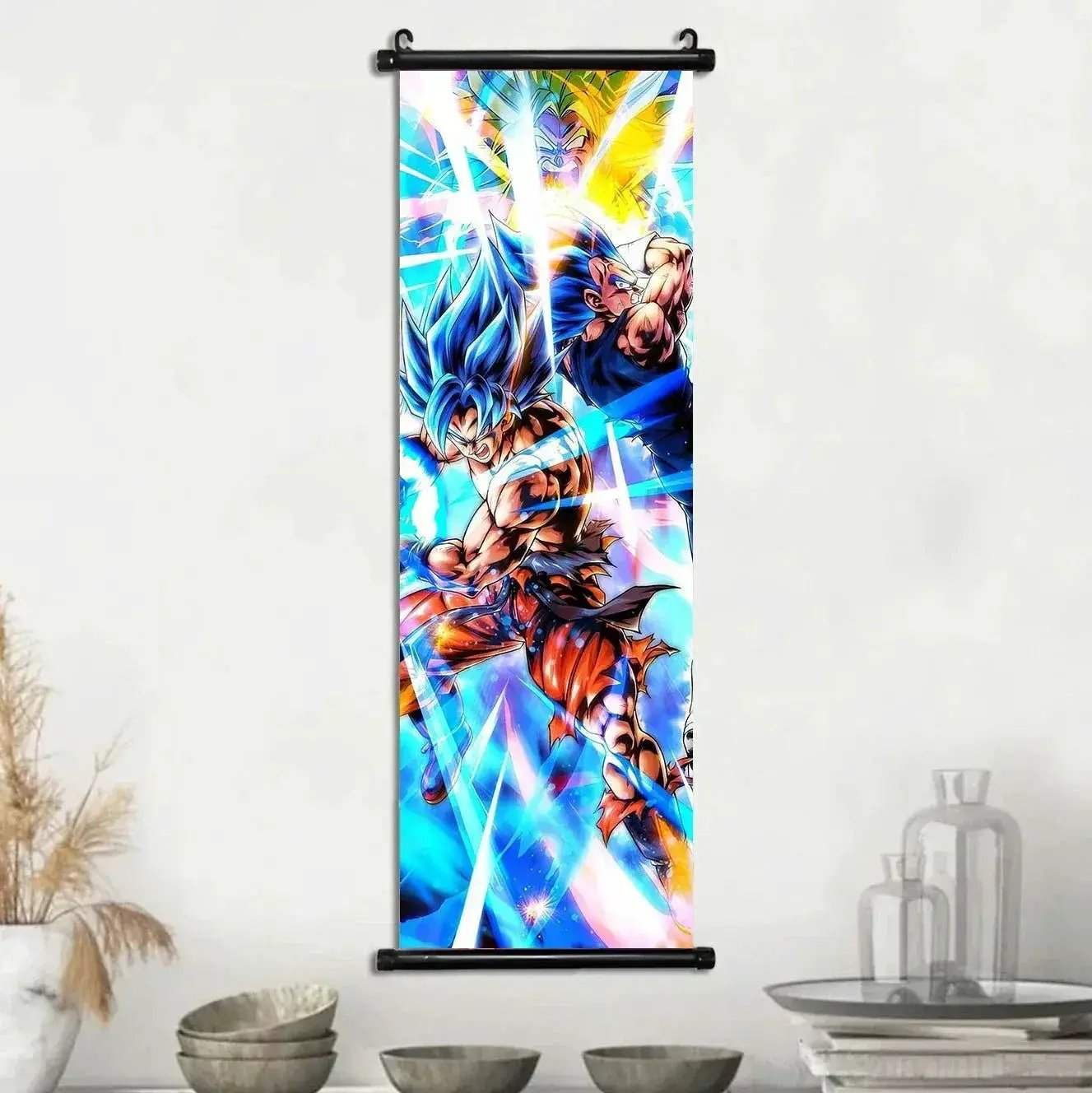 Dragon Ball Super Posters, Anime Wall Artwork Ultra Instinct Goku Vegeta Canvas Super Saiyan Hanging Scrolls Home Room Decor - CLOUDANIMESTUDIO
