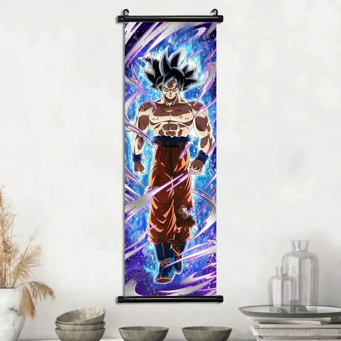 Dragon Ball Super Posters, Anime Wall Artwork Ultra Instinct Goku Vegeta Canvas Super Saiyan Hanging Scrolls Home Room Decor - CLOUDANIMESTUDIO