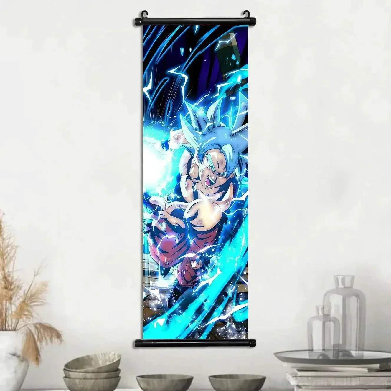 Dragon Ball Super Posters, Anime Wall Artwork Ultra Instinct Goku Vegeta Canvas Super Saiyan Hanging Scrolls Home Room Decor - CLOUDANIMESTUDIO