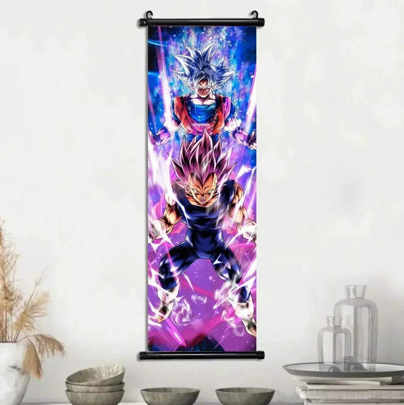 Dragon Ball Super Posters, Anime Wall Artwork Ultra Instinct Goku Vegeta Canvas Super Saiyan Hanging Scrolls Home Room Decor - CLOUDANIMESTUDIO