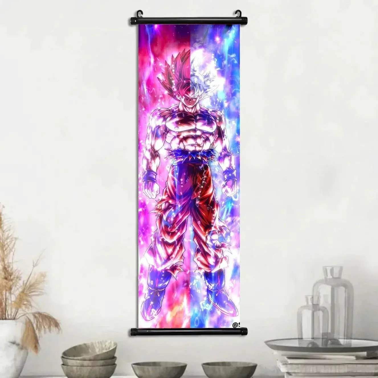 Dragon Ball Super Posters, Anime Wall Artwork Ultra Instinct Goku Vegeta Canvas Super Saiyan Hanging Scrolls Home Room Decor - CLOUDANIMESTUDIO