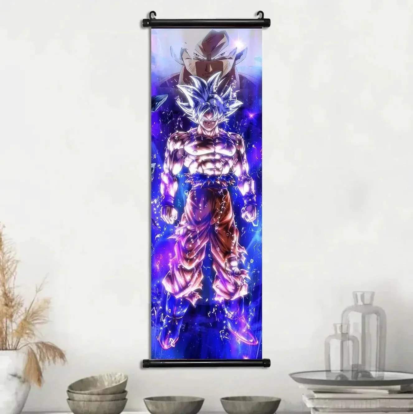 Dragon Ball Super Posters, Anime Wall Artwork Ultra Instinct Goku Vegeta Canvas Super Saiyan Hanging Scrolls Home Room Decor - CLOUDANIMESTUDIO