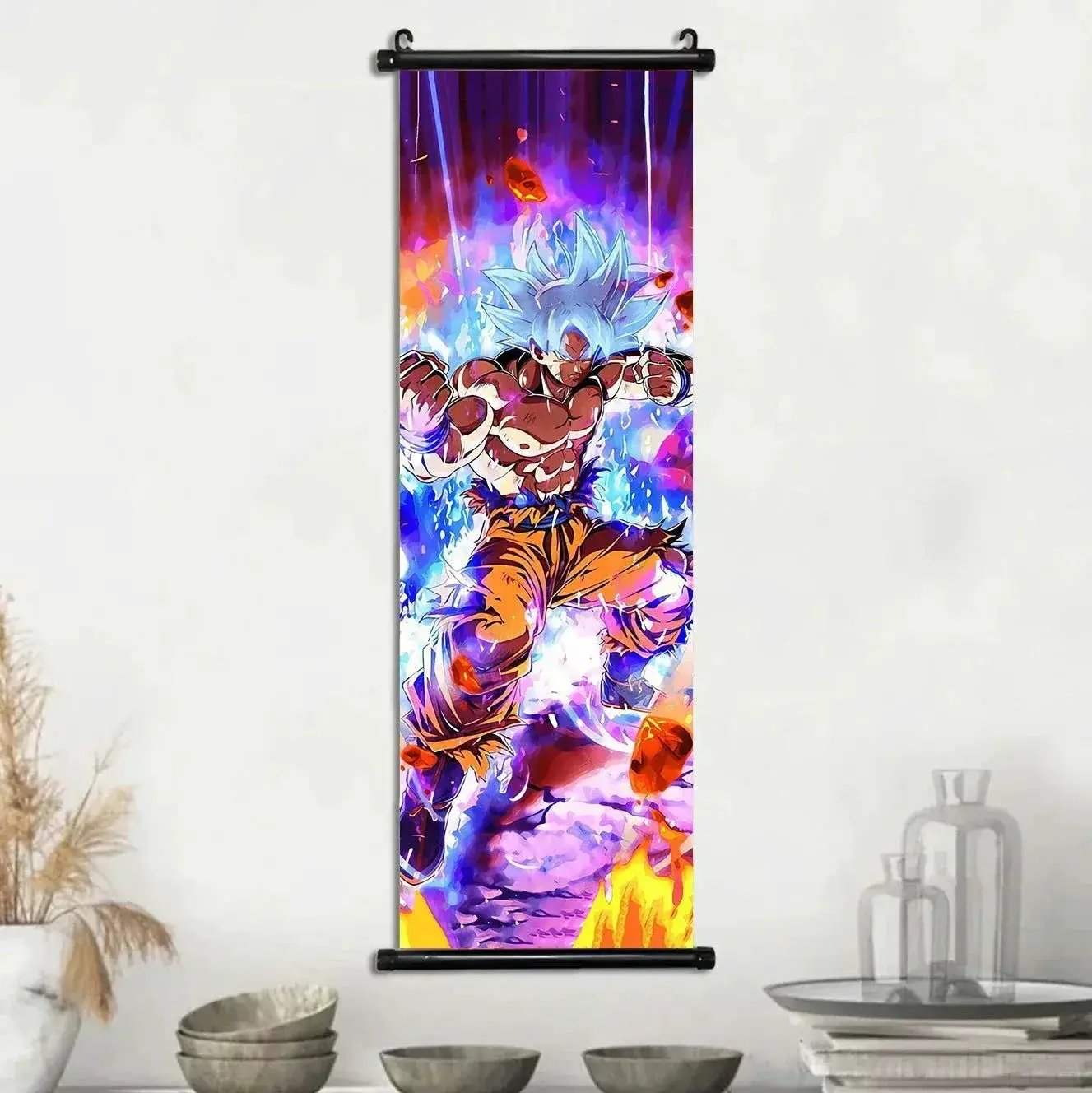 Dragon Ball Super Posters, Anime Wall Artwork Ultra Instinct Goku Vegeta Canvas Super Saiyan Hanging Scrolls Home Room Decor - CLOUDANIMESTUDIO