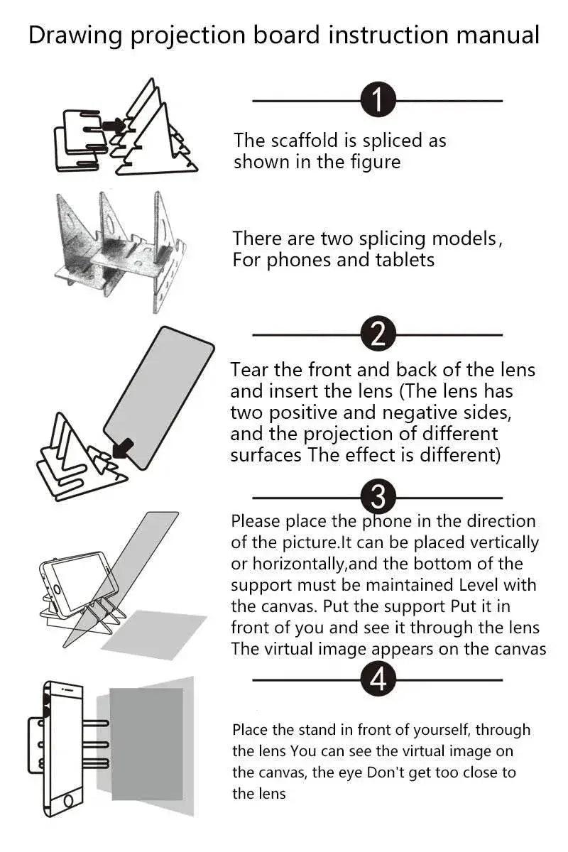  Drawing Projection Copying Board Learning Drawing Tools Table Sketching Optical Board for Universal Mobile Phone -  ToylandEU™