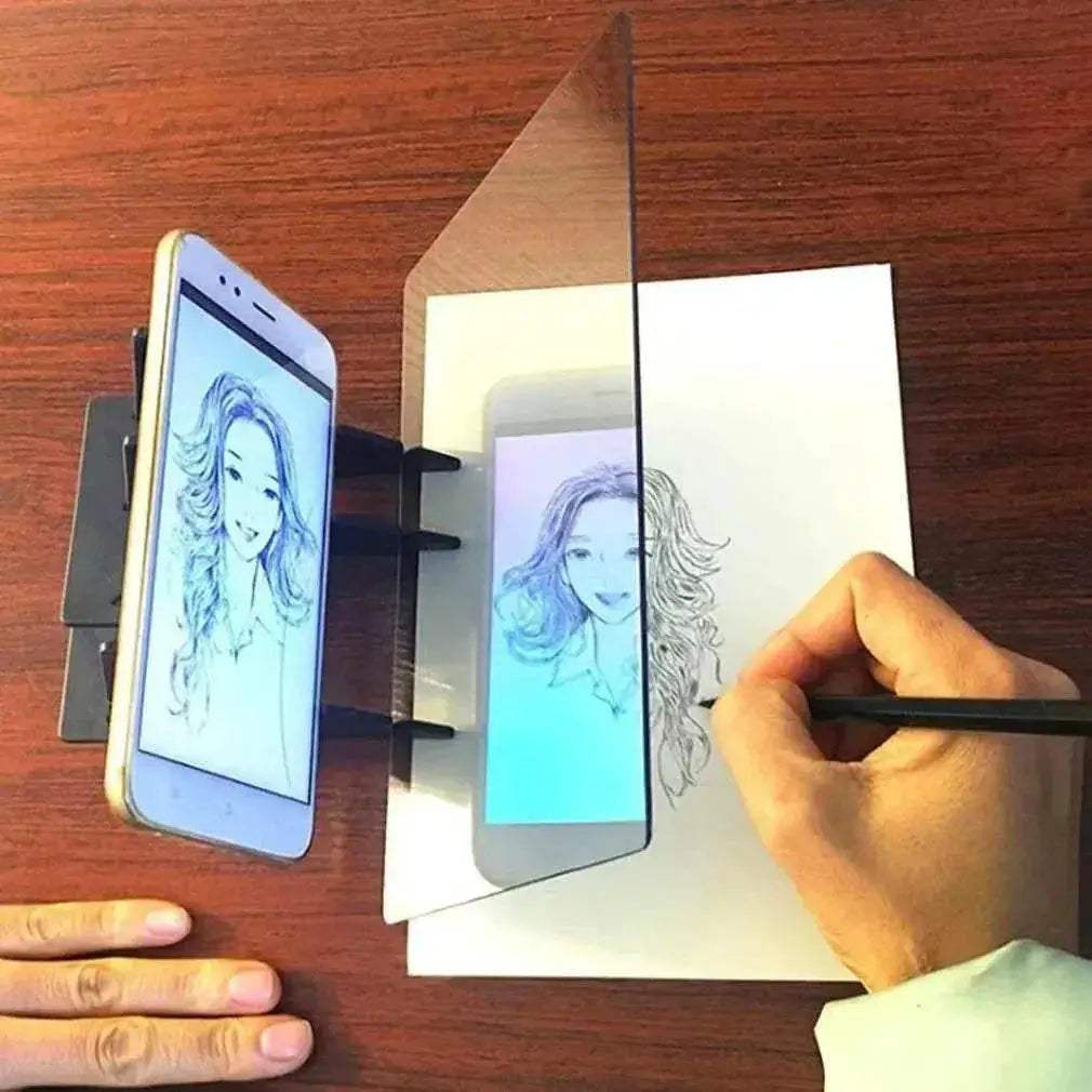 Drawing Projection Copying Board Learning Drawing Tools Table Sketching Optical Board for Universal Mobile Phone - ToylandEU