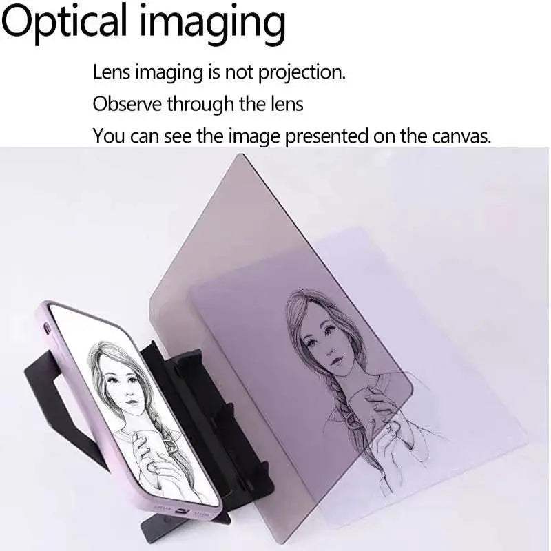 Drawing Projection Copying Board Learning Drawing Tools Table Sketching Optical Board for Universal Mobile Phone - ToylandEU