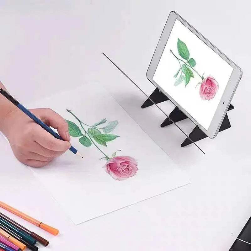 Drawing Projection Copying Board Learning Drawing Tools Table Sketching Optical Board for Universal Mobile Phone - ToylandEU