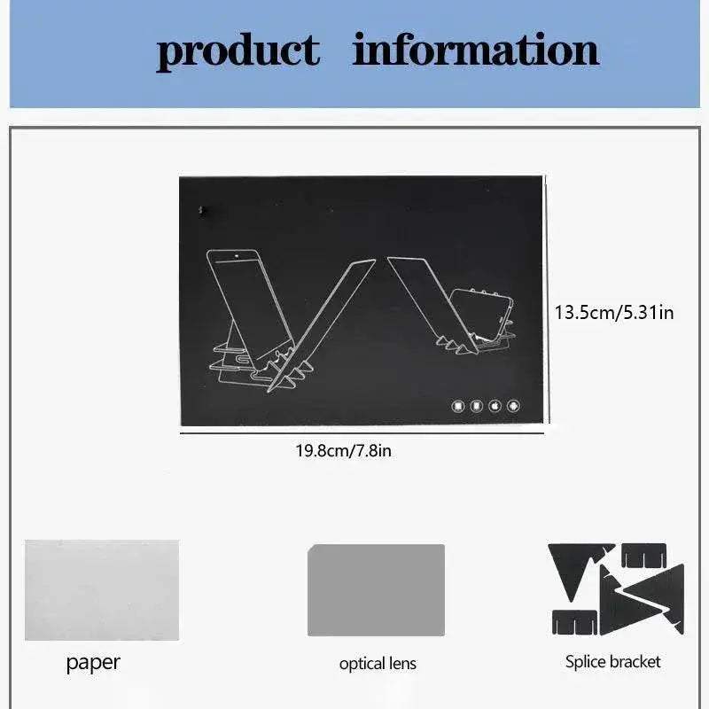 Drawing Projection Copying Board Learning Drawing Tools Table Sketching Optical Board for Universal Mobile Phone - ToylandEU