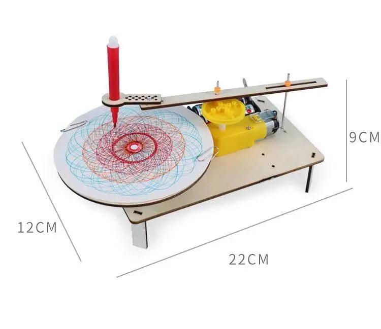  DIY Creative Wooden Electric Plotter Drawing Robot STEM Kids Model Automatic Painting Science Electronics Kits -  ToylandEU™