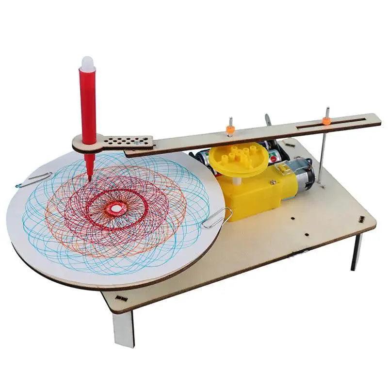  DIY Creative Wooden Electric Plotter Drawing Robot STEM Kids Model Automatic Painting Science Electronics Kits -  ToylandEU™