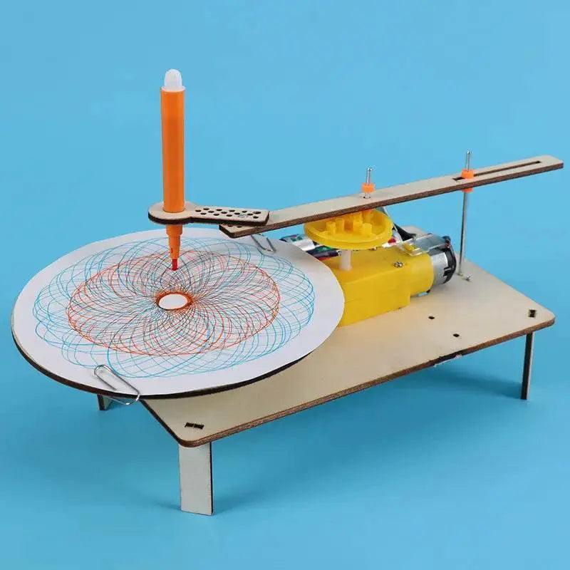  DIY Creative Wooden Electric Plotter Drawing Robot STEM Kids Model Automatic Painting Science Electronics Kits -  ToylandEU™