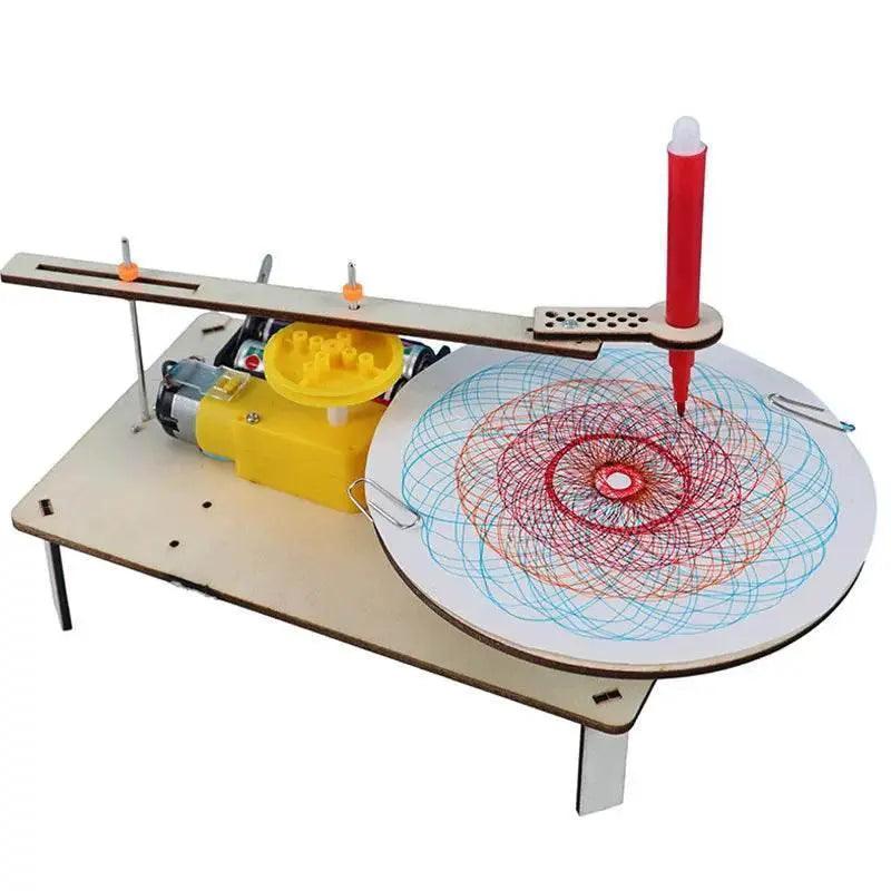  DIY Creative Wooden Electric Plotter Drawing Robot STEM Kids Model Automatic Painting Science Electronics Kits -  ToylandEU™