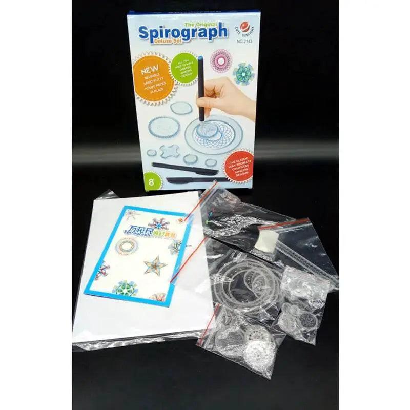  Children 22pcs Enfant Spirograph Drawing Set Brain Education Geometric Deluxe Ruler Creative Plastic Draw Picture Toys With Pen -  ToylandEU™
