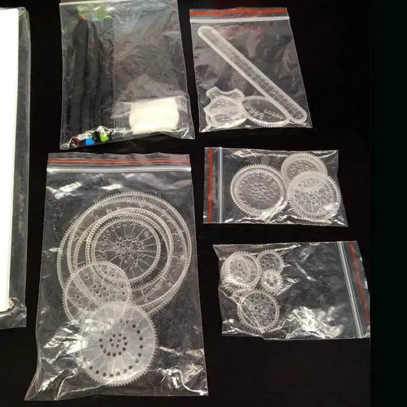  Children 22pcs Enfant Spirograph Drawing Set Brain Education Geometric Deluxe Ruler Creative Plastic Draw Picture Toys With Pen -  ToylandEU™