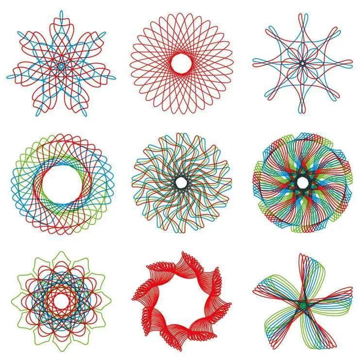  Children 22pcs Enfant Spirograph Drawing Set Brain Education Geometric Deluxe Ruler Creative Plastic Draw Picture Toys With Pen -  ToylandEU™