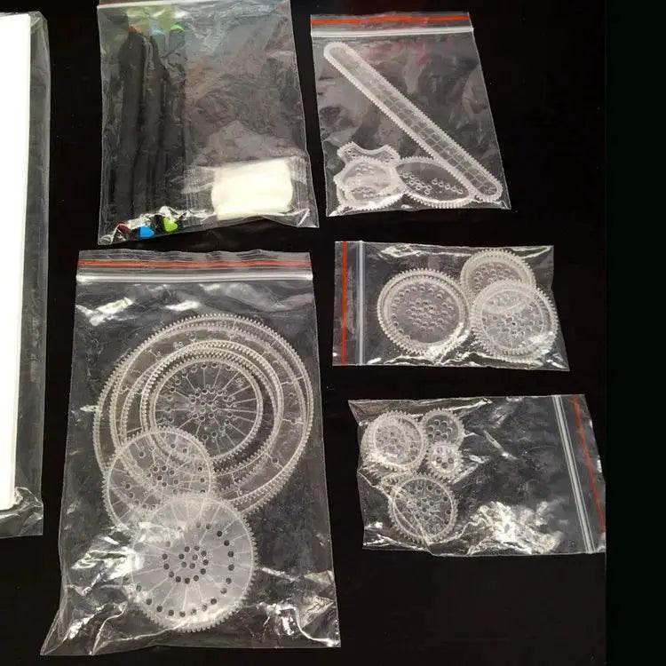  Children 22pcs Enfant Spirograph Drawing Set Brain Education Geometric Deluxe Ruler Creative Plastic Draw Picture Toys With Pen -  ToylandEU™