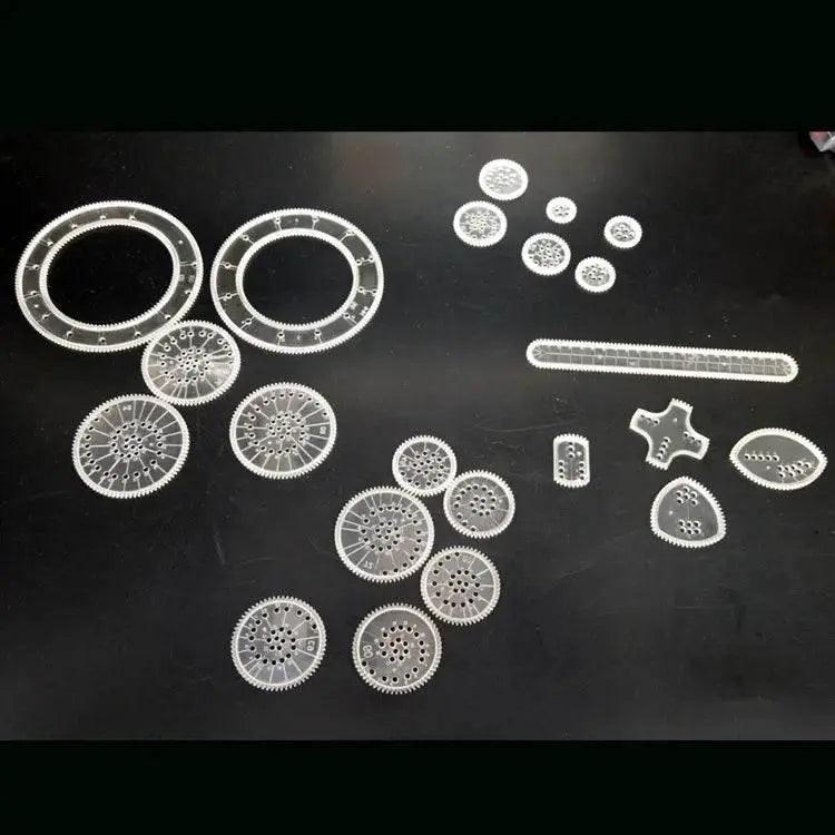  Children 22pcs Enfant Spirograph Drawing Set Brain Education Geometric Deluxe Ruler Creative Plastic Draw Picture Toys With Pen -  ToylandEU™
